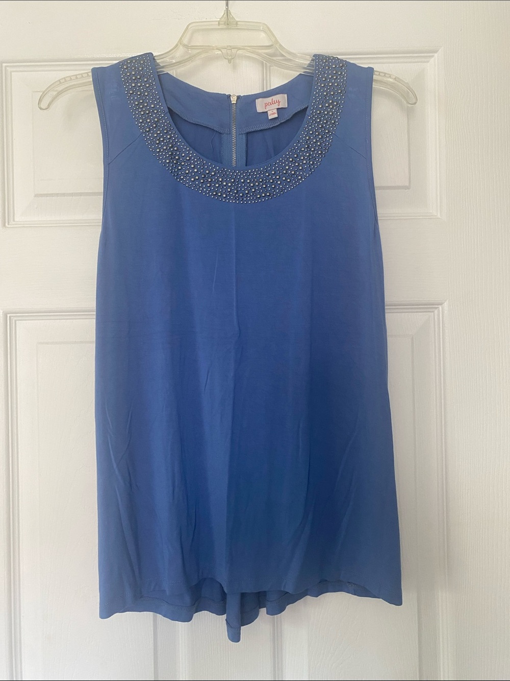 Pixley Bright Blue Scoop Neck Tank - Picture 5 of 6
